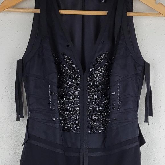 Robert Rodriguez beaded sleeveless black mini dress - Picture 3 of 8